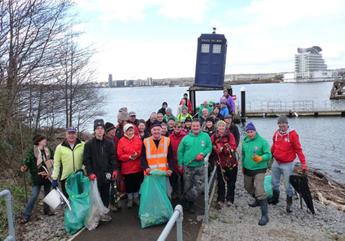 Cardiff Rivers Group Litter Pick – Dr Who Beach!