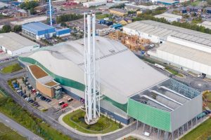 Aerial shot of Viridor in Cardiff